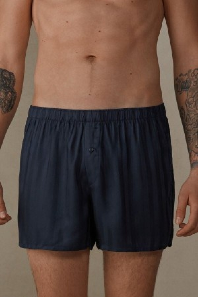 Intimissimi Woven Modal Boxers Blauw | DNLVO86077